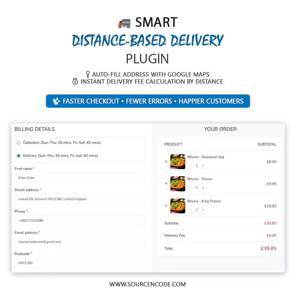 Distance-Based Delivery Plugin